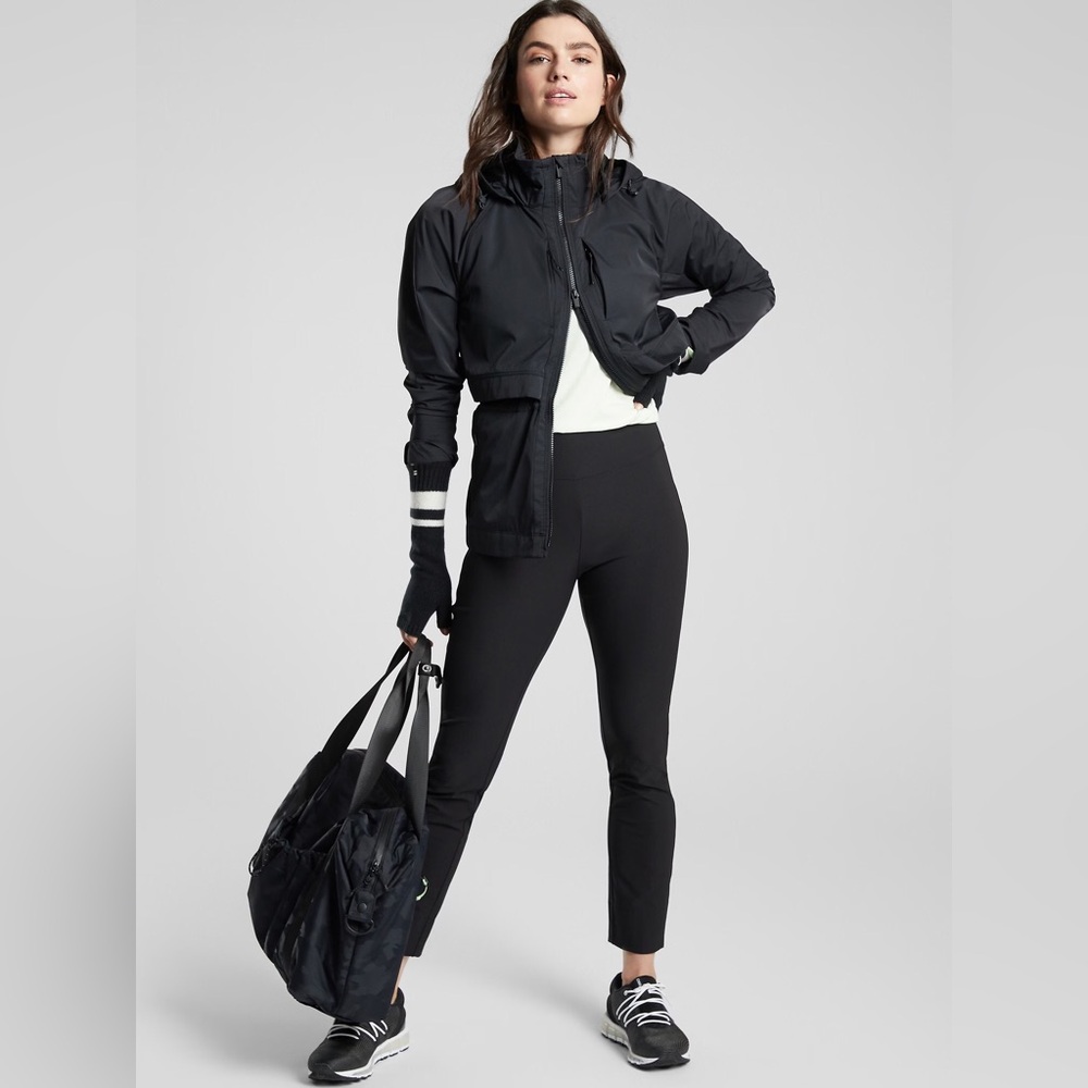 Athleta Black Wander Slim Pant High Waisted Business Travel US 6